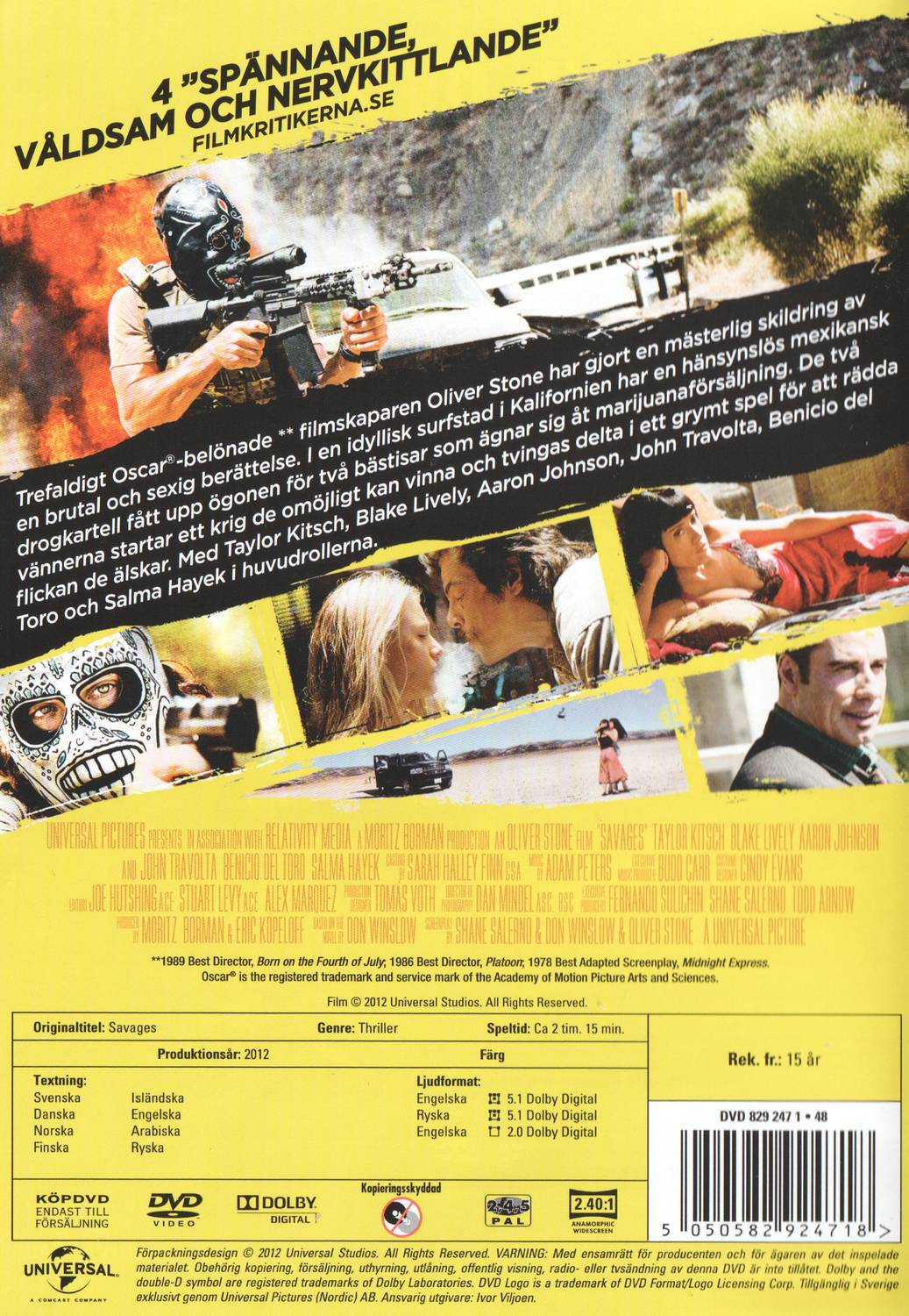 Savages (2012) DVD
