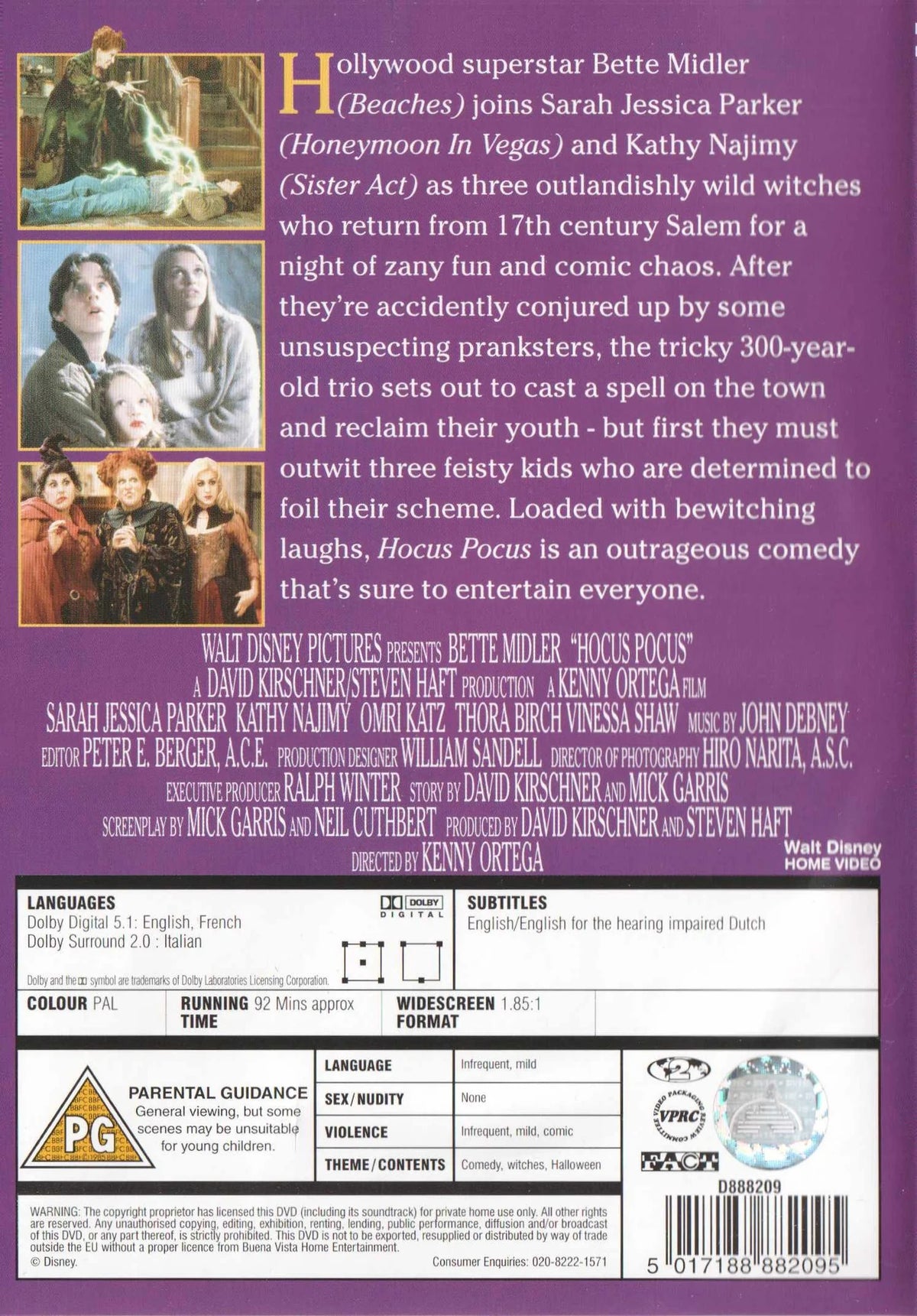 Hocus Pocus (1993) DVD, UK Edition