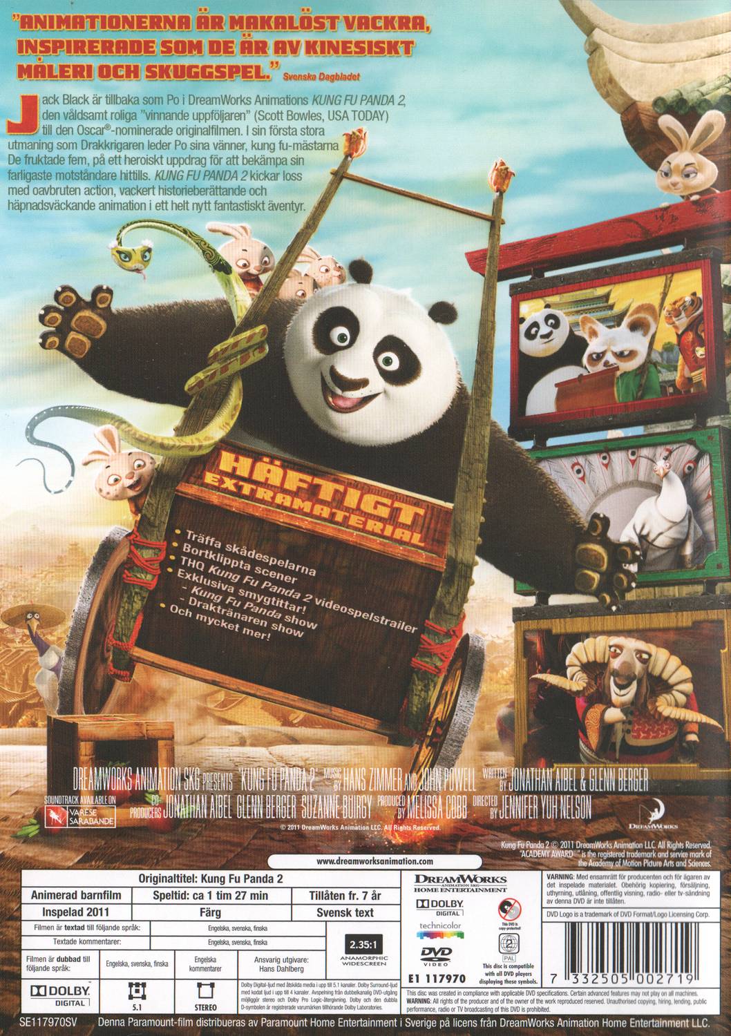 Kung Fu Panda 2 (2011) DVD, Danish & Norwegian Edition