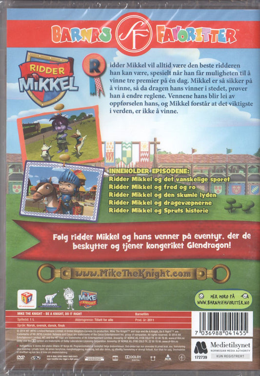 Mike the Knight Be a Knight Do it Right (2011) DVD, Norwegian Edition