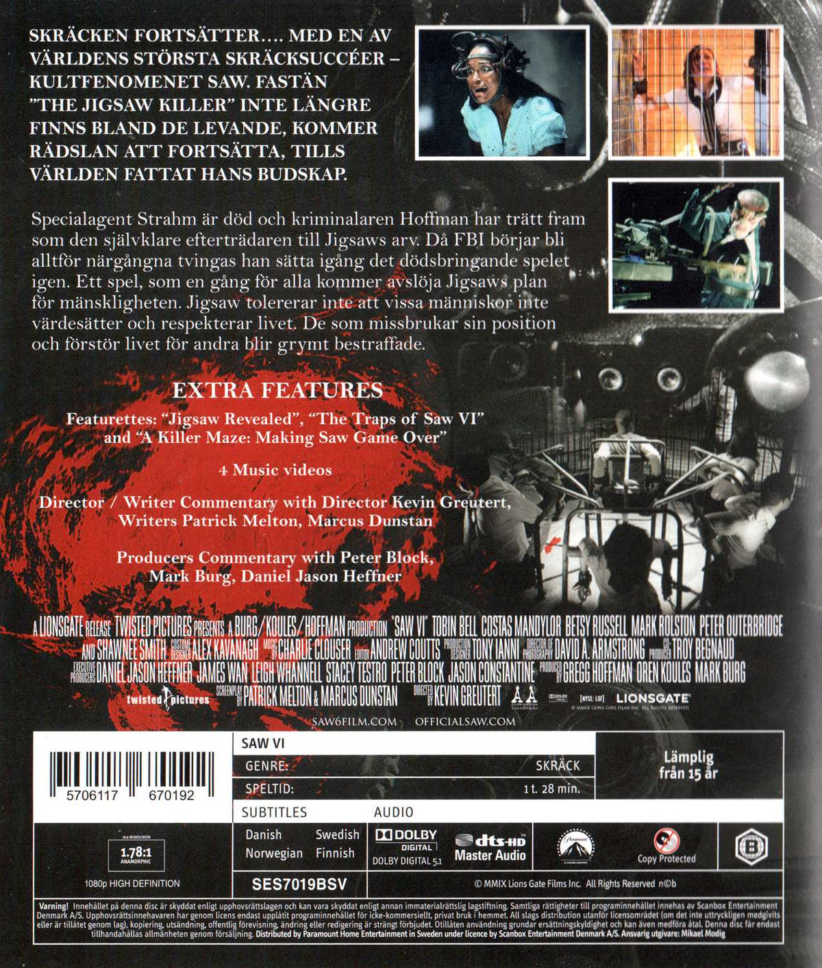 Saw VI (2009) Blu-ray, Unrated Director's Cut