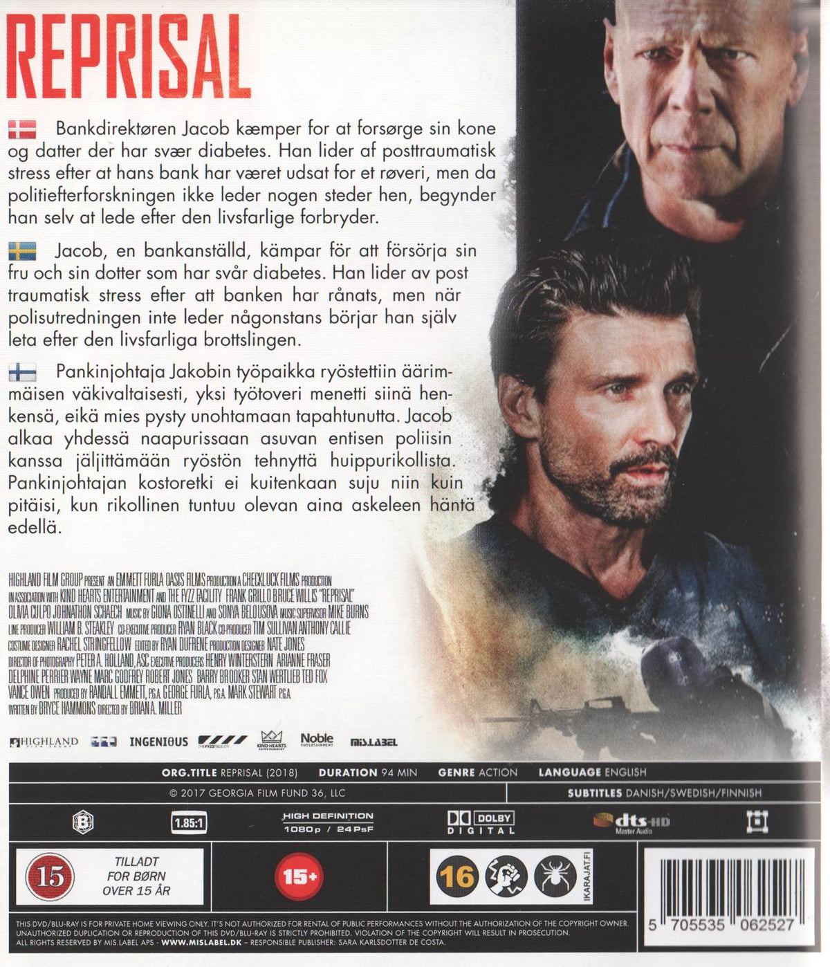Reprisal (2018) Blu-ray
