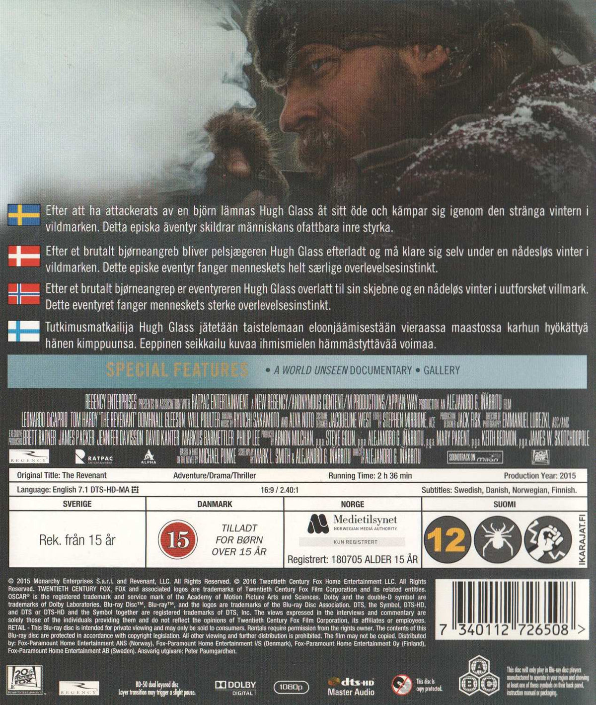 The Revenant (2015) Blu-ray