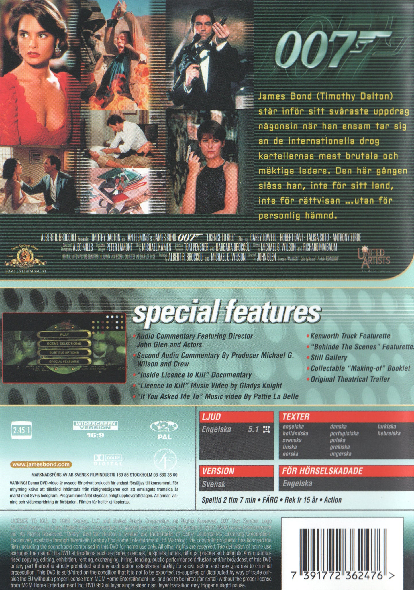 Licence To Kill 1989 DVD