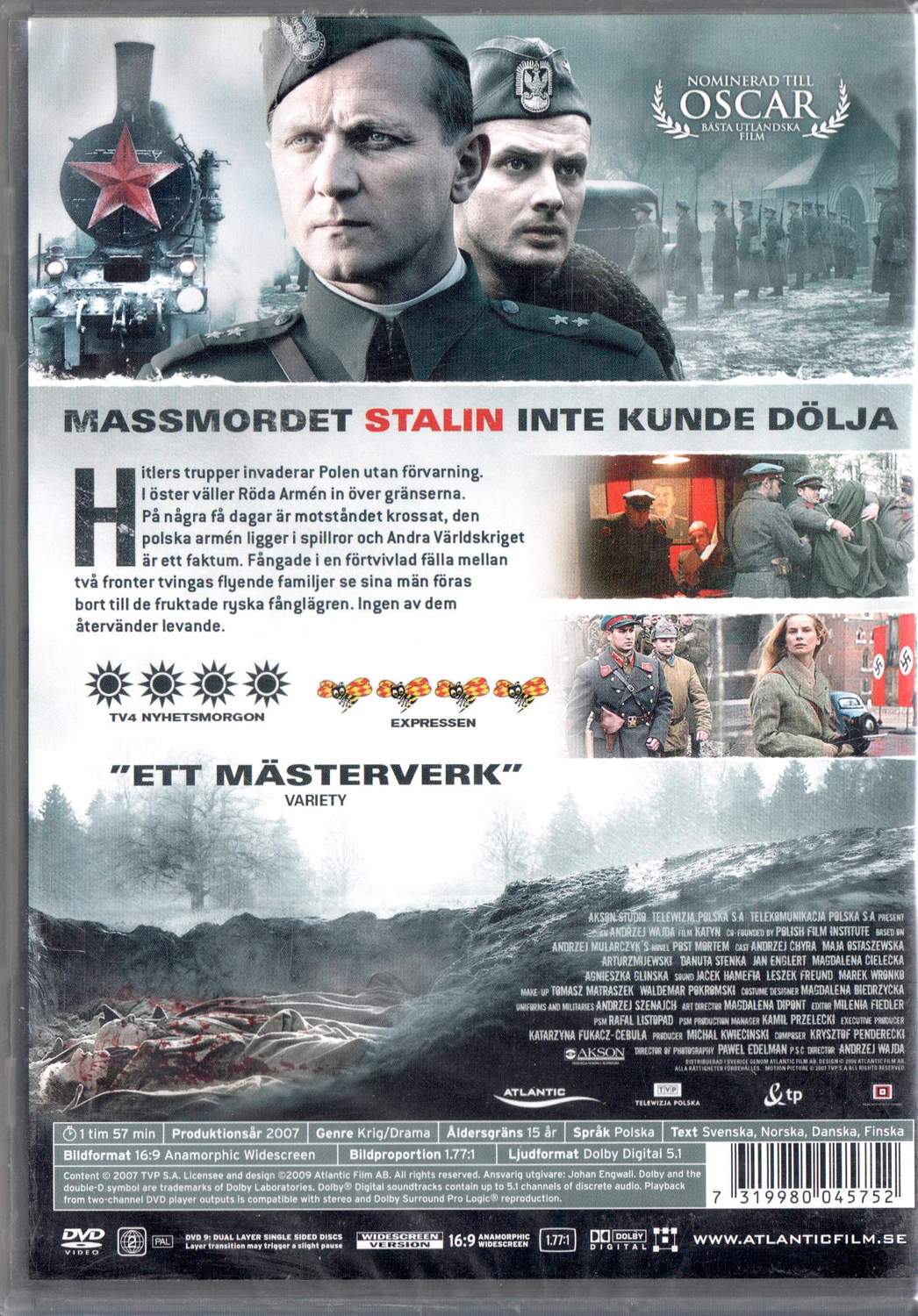The Massacre of Katyn (2007) DVD, Swedish Edition