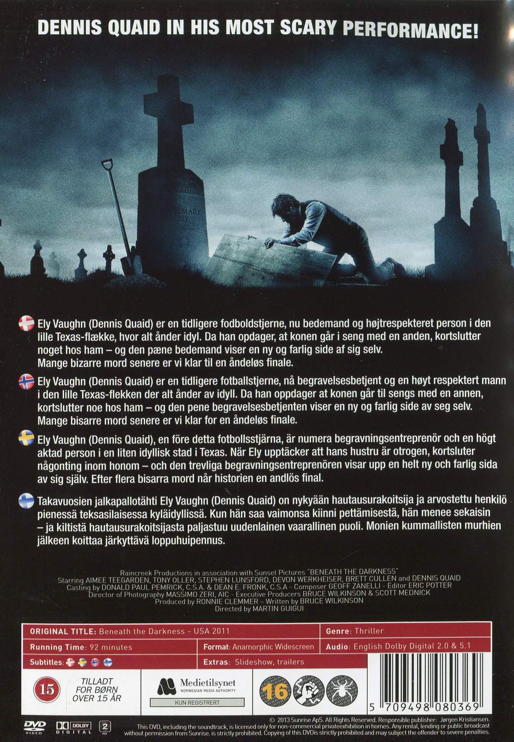 Beneath the Darkness (2011) DVD