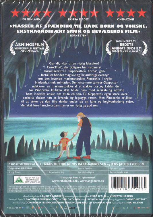 Pinocchio (2012) DVD, Danish Edition