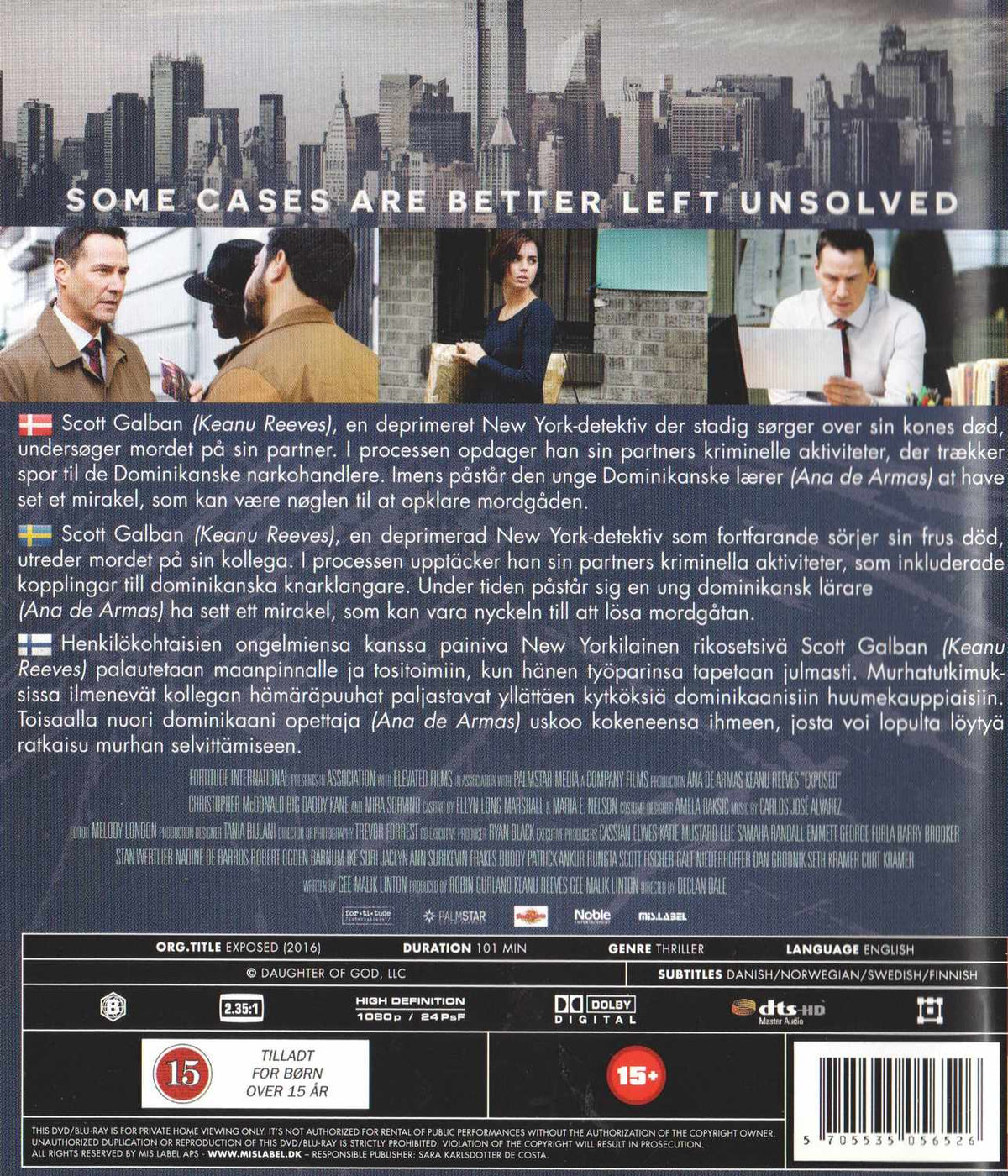 Exposed (2016) Blu-ray