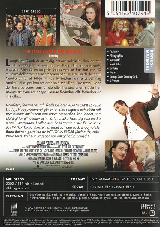 Mr Deeds (2002) DVD