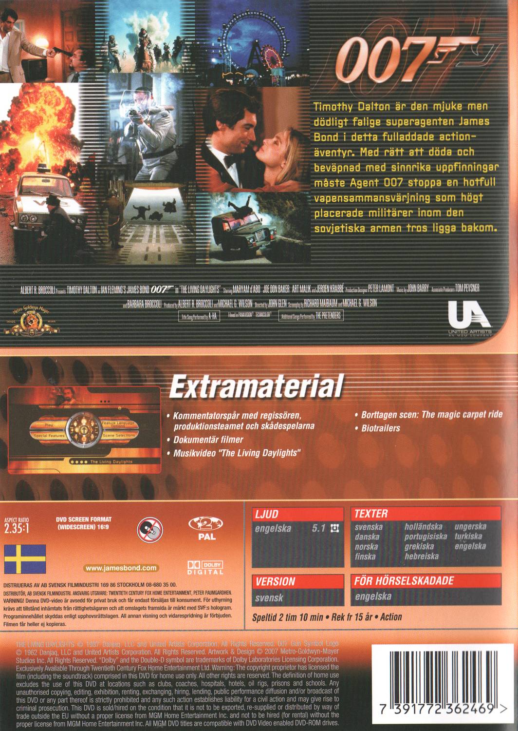 The Living Daylights (1962) DVD, Special 007 Edition