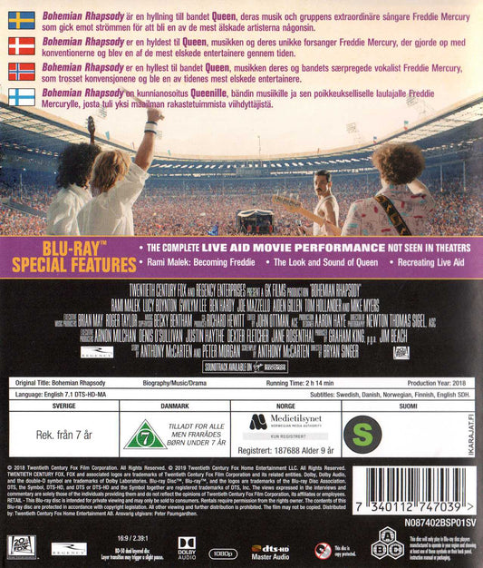 Bohemian Rhapsody (2018) Blu-ray