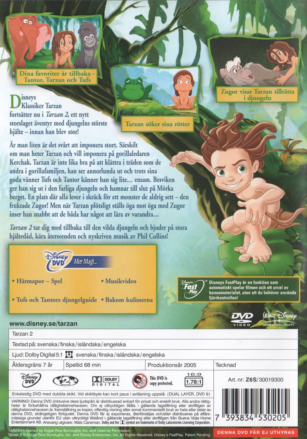Tarzan 2 (2005) DVD, Swedish Edition