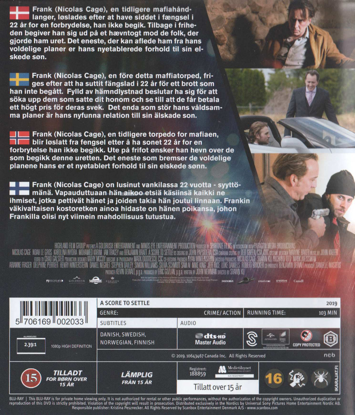 A Score to Settle (2019) Blu-ray