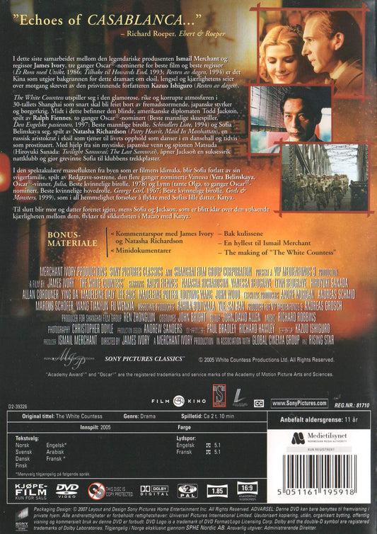 The White Countess (2005) DVD