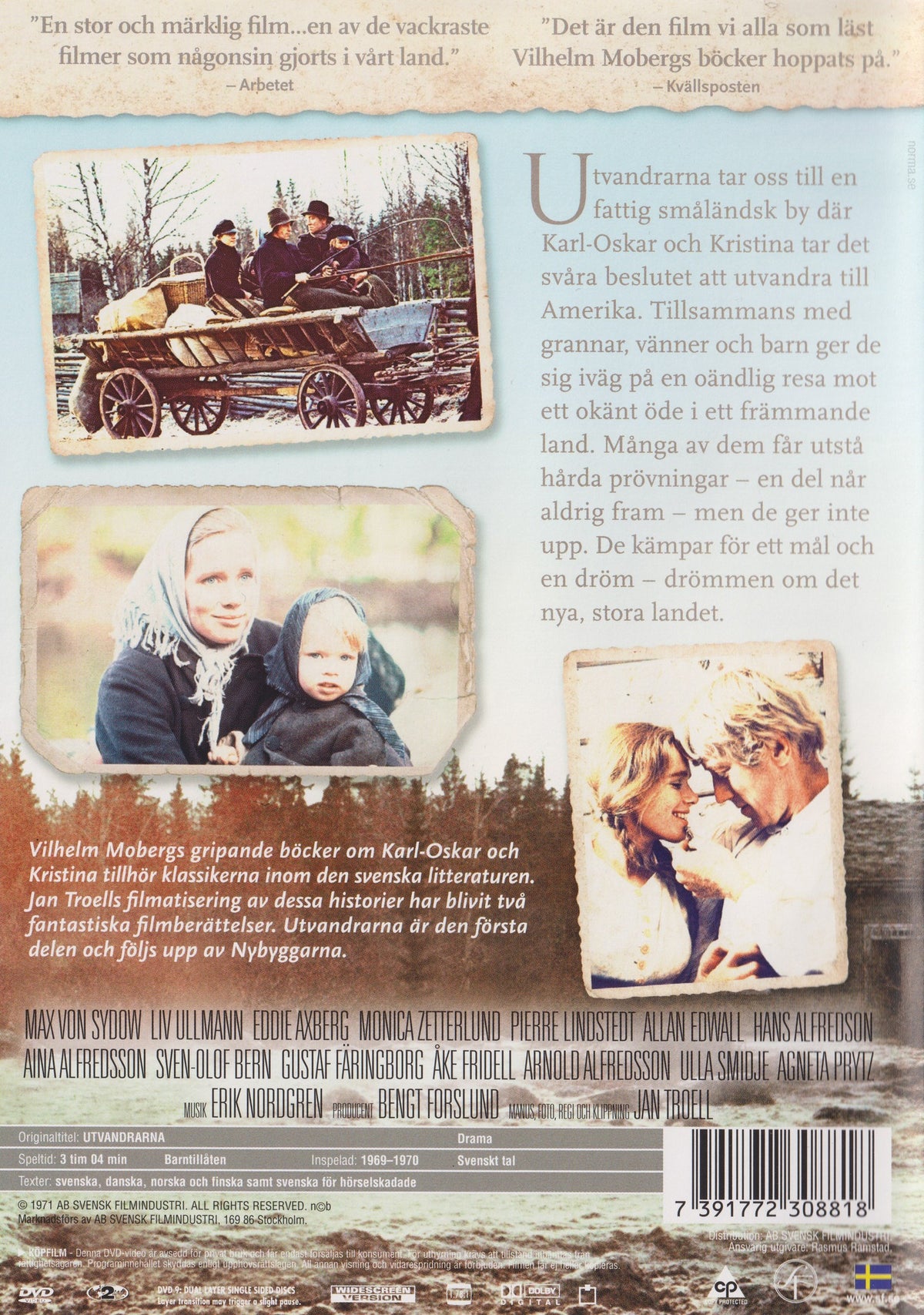 Utvandrarna (1971) DVD