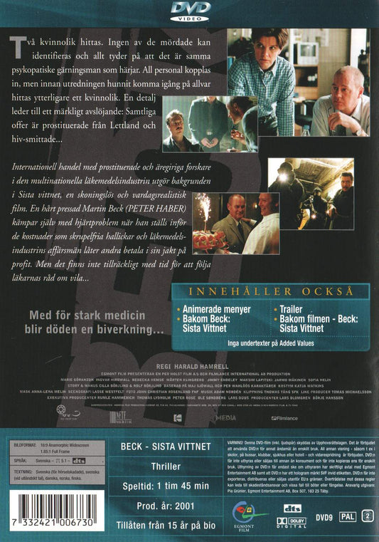 Beck Sista Vittnet (2001) DVD