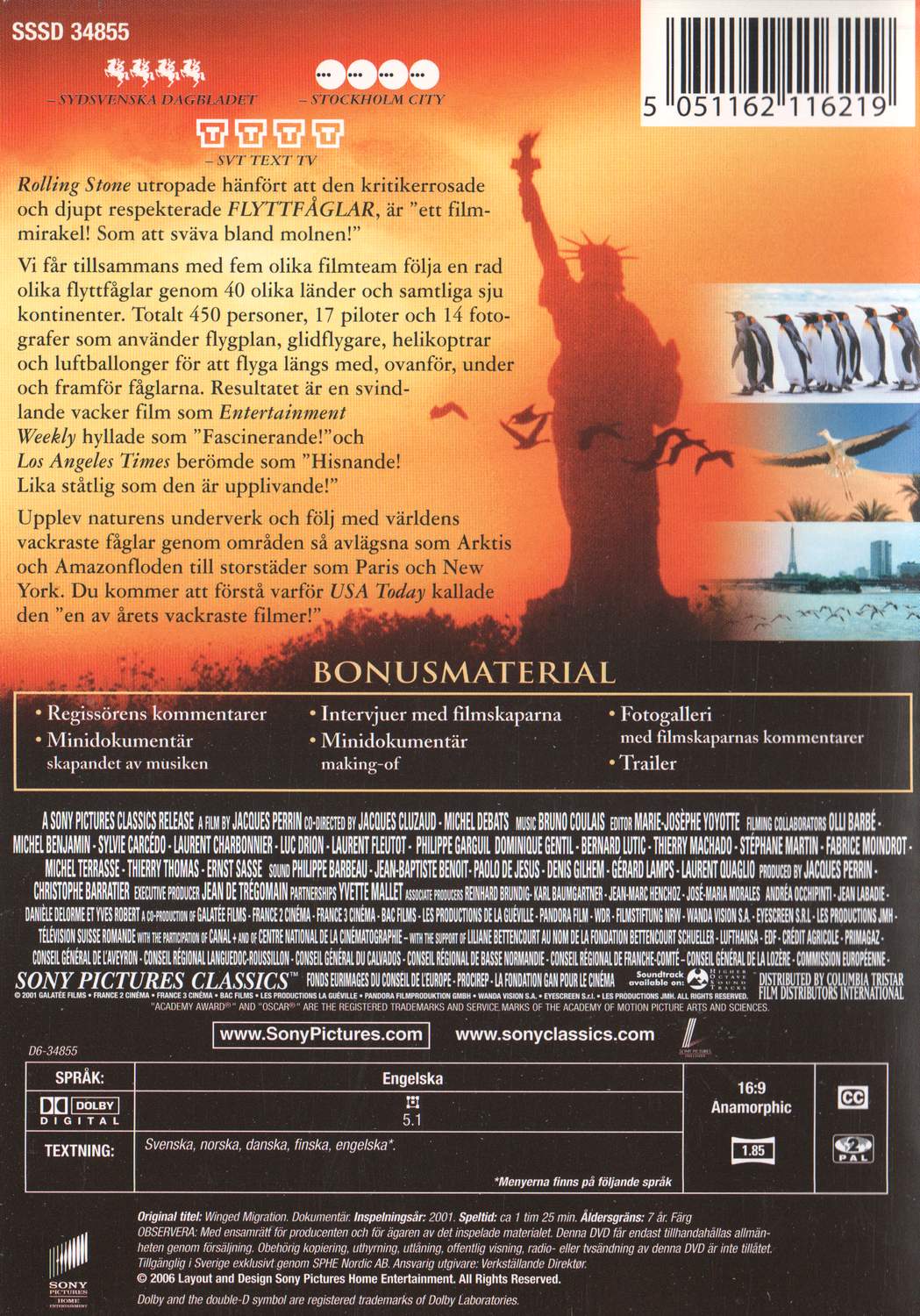Winged Migration (2001) DVD, Special Edition