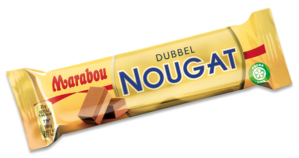 Marabou Dubbel Nougat 12 x 43 gram Creamy Almond & Hazelnut Nougat