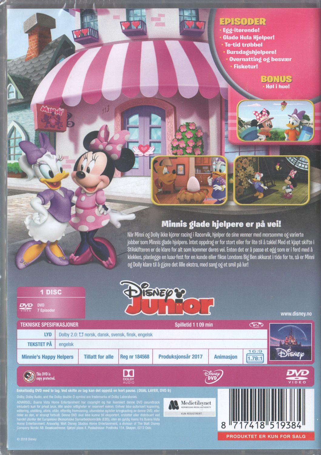 Minnie's Happy Helpers Vol.1 (2017) DVD, Norwegian Edition