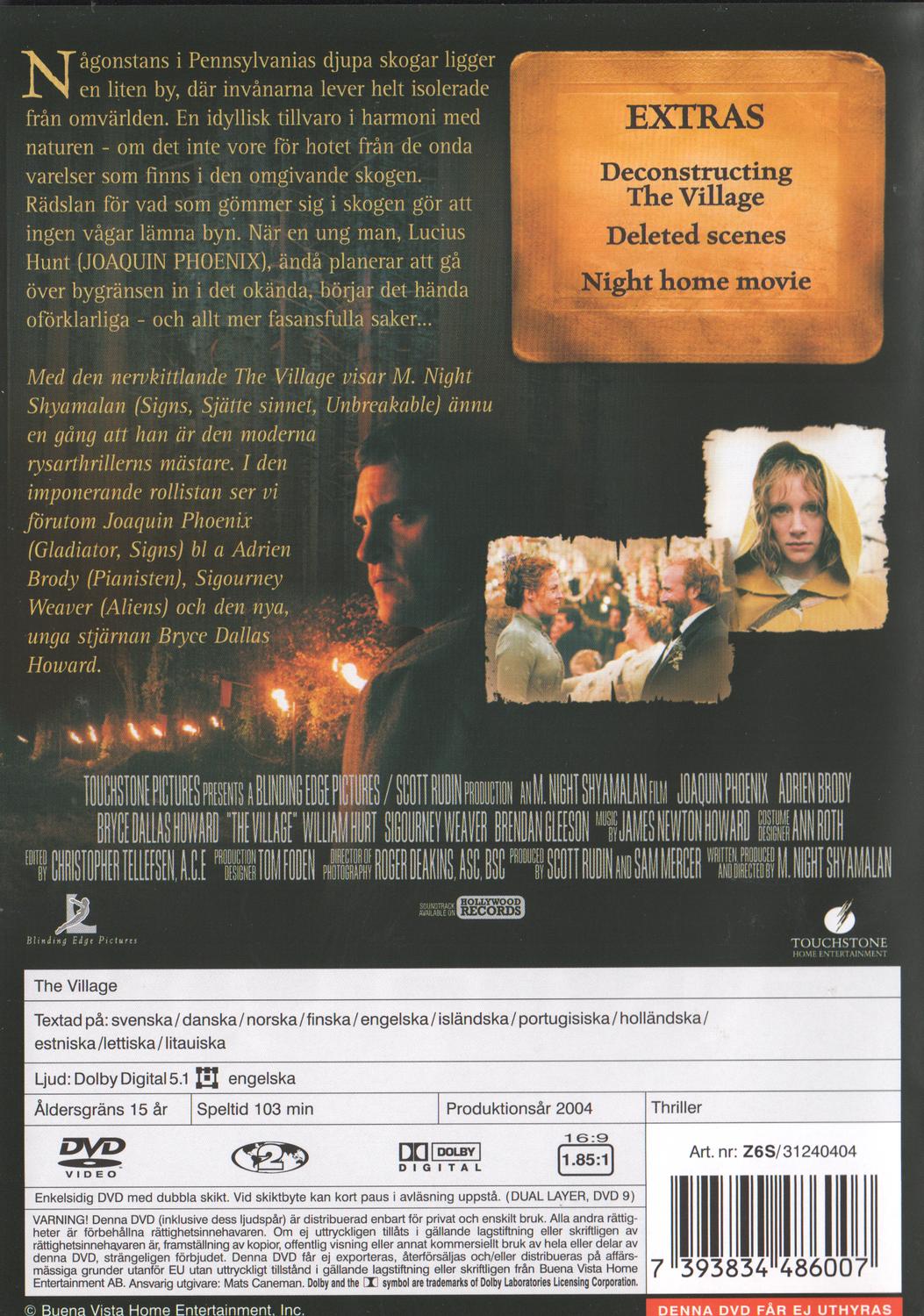 The Village (2004) DVD