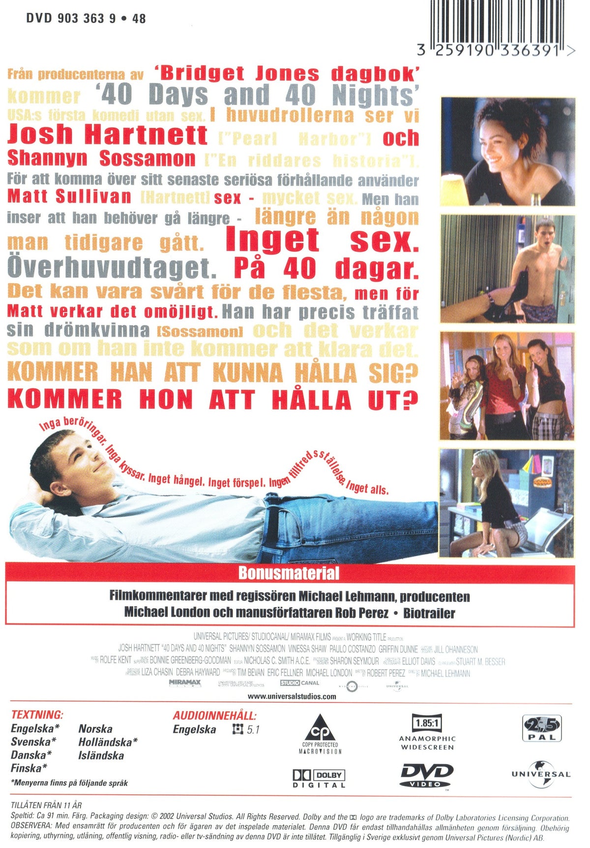 40 Days and 40 Nights (2002) DVD