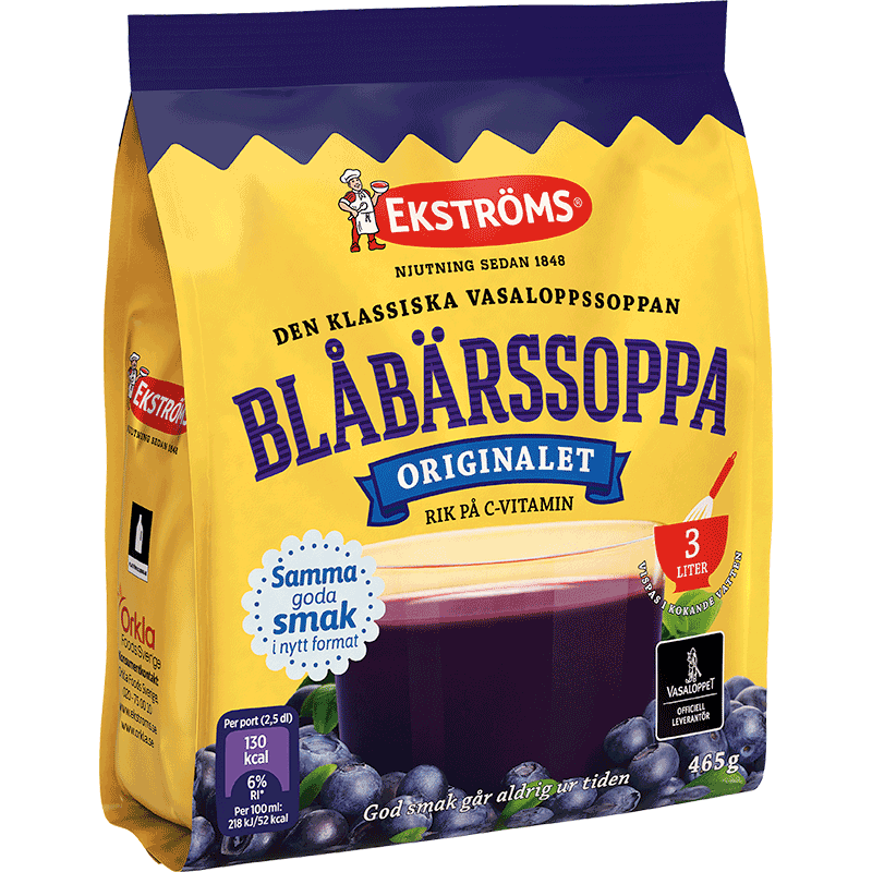Ekströms Blåbärssoppa Blueberry Soup 3x465 gram Made in Sweden