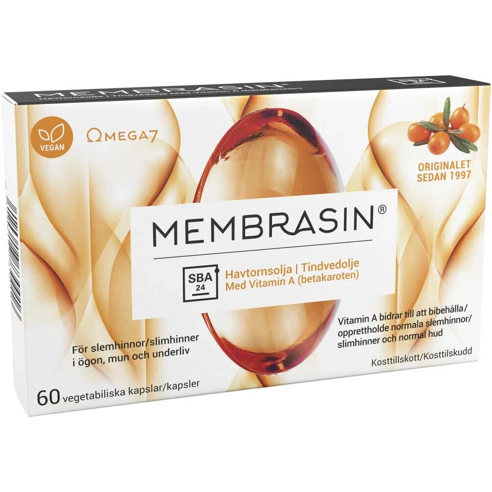 Membrasin 60 Capsules Prevents Dry Mucous Membranes Sea Buckthorn Omega 7