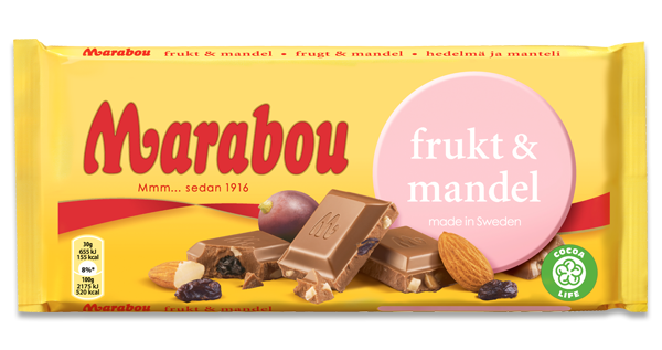 Marabou Milk Chocolate Bar Many Flavors 185-200 gram Made in Sweden