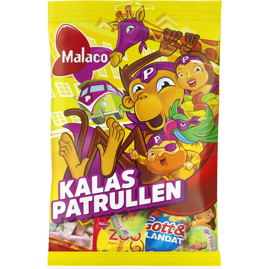 Malaco Kalaspatrullen Party Patrol Mixed Candy Bag 135 gram