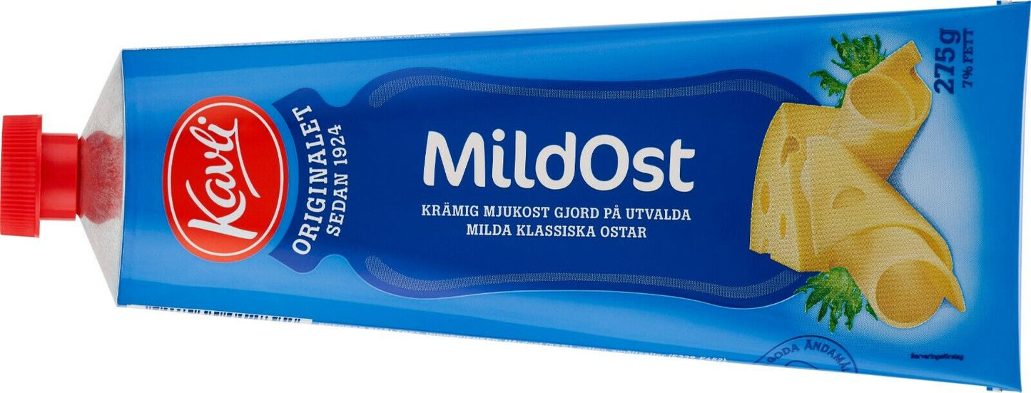 Kavli Soft Spread Cheese Tubes Many Flavors 275 gram Made in Norway
