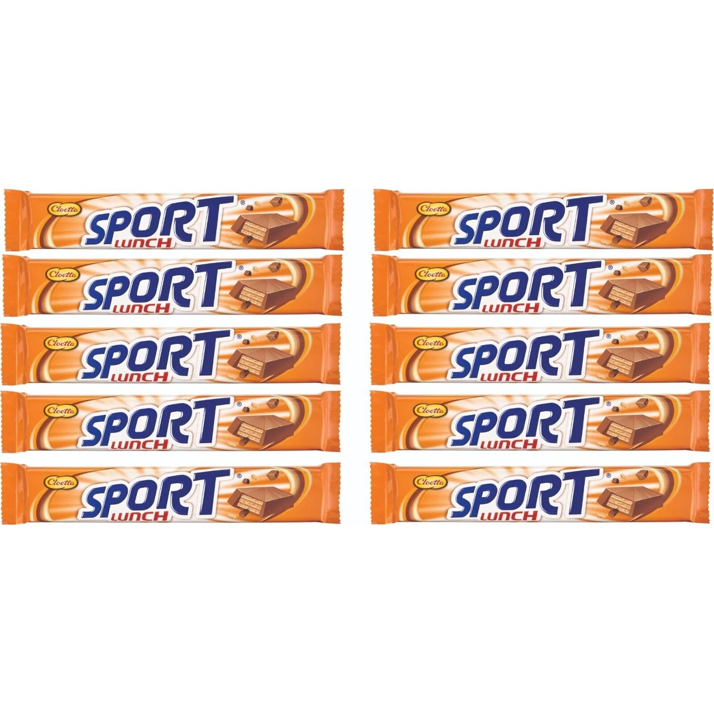 Cloetta Sportlunch Milk Chocolate 10 x 50 grams Milk Chocolate Crispy Wafers
