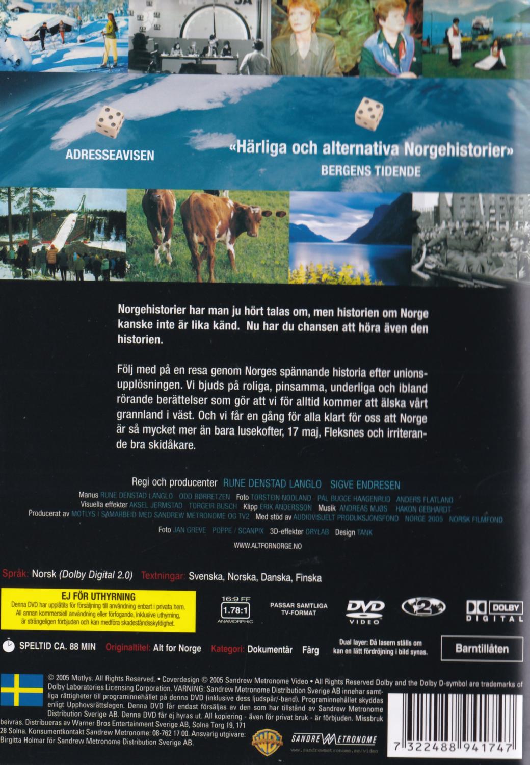 Allt För Norge (2005) DVD