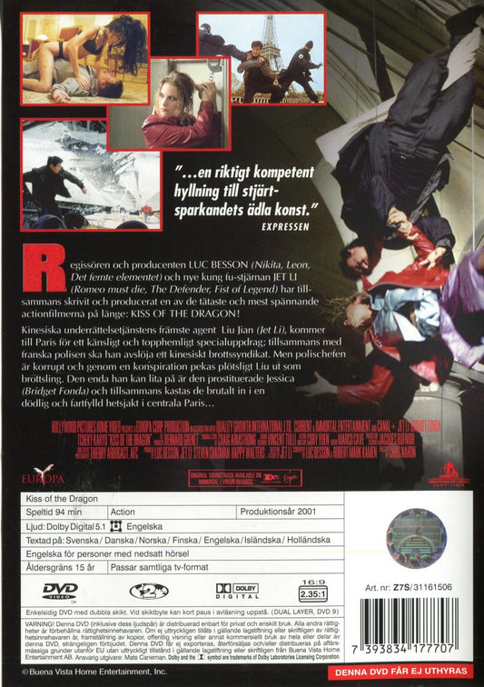Kiss of the Dragon (2001) DVD