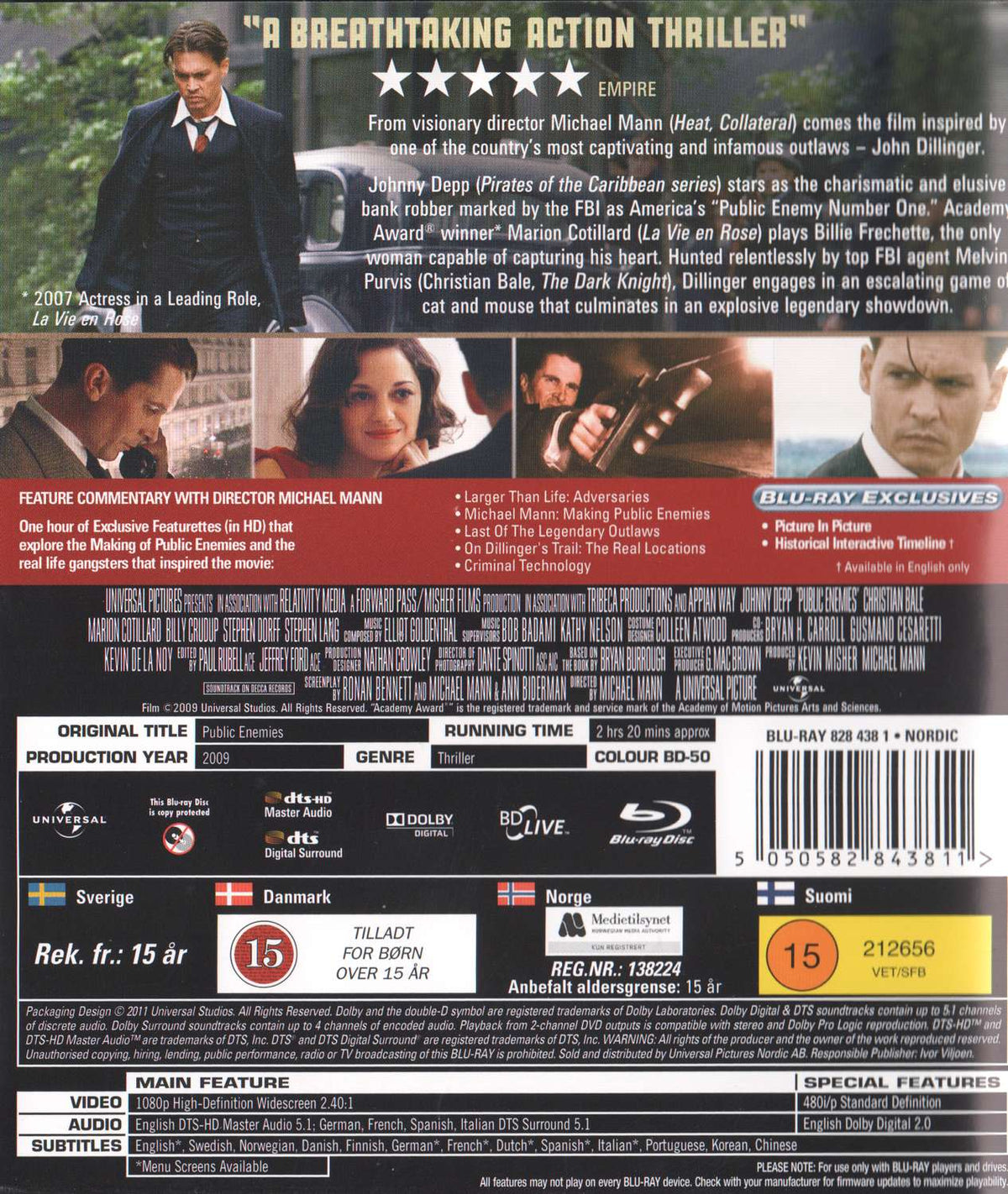 Public Enemies (2009) Blu-ray