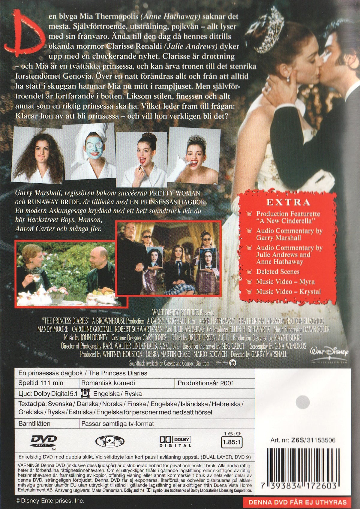 The Princess Diaries (2001) DVD