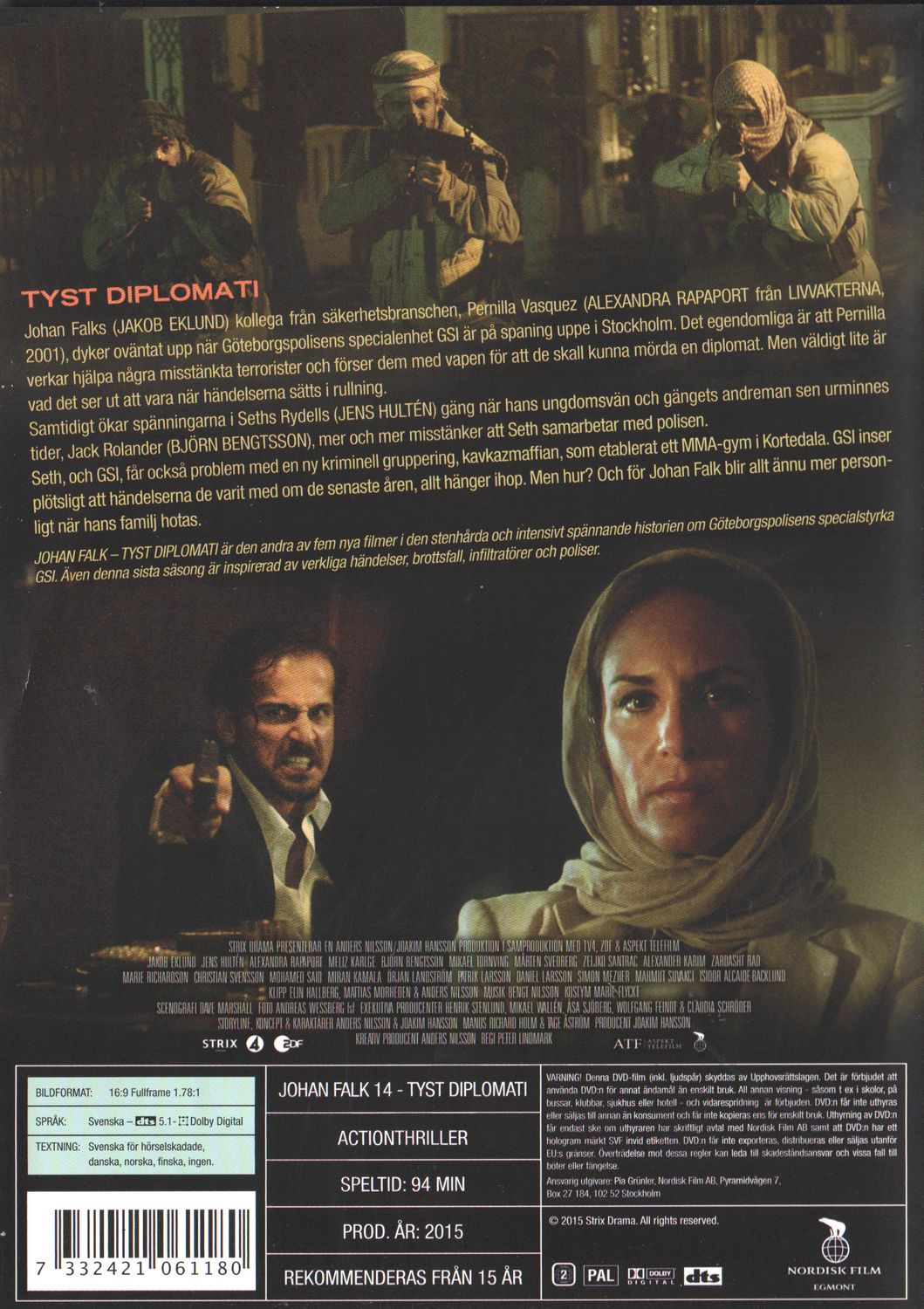 Johan Falk Tyst Diplomati (2015) DVD