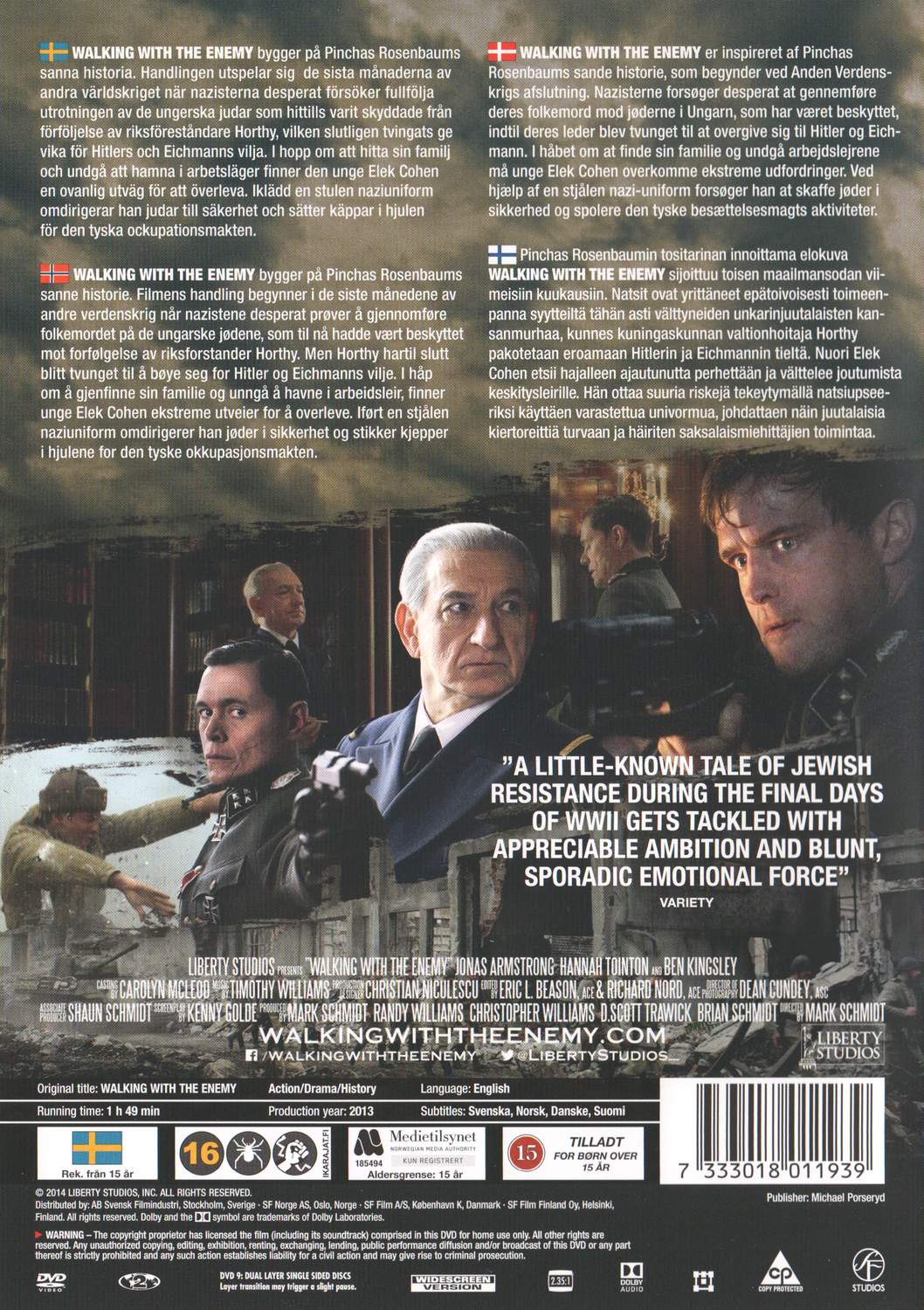 Walking with the Enemy (2014) DVD