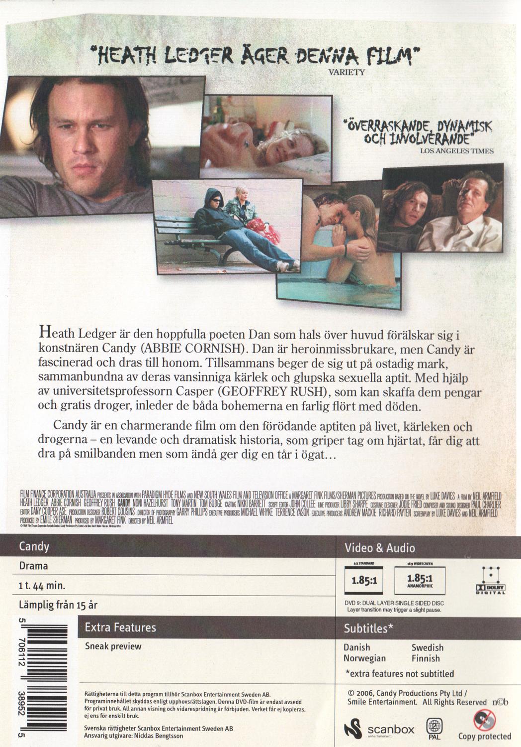 Candy (2006) DVD, Swedish Edition