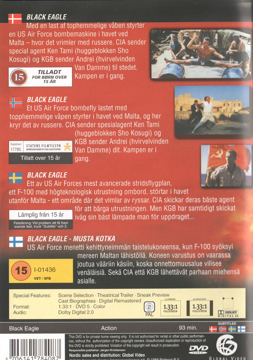 Black Eagle (1988) DVD