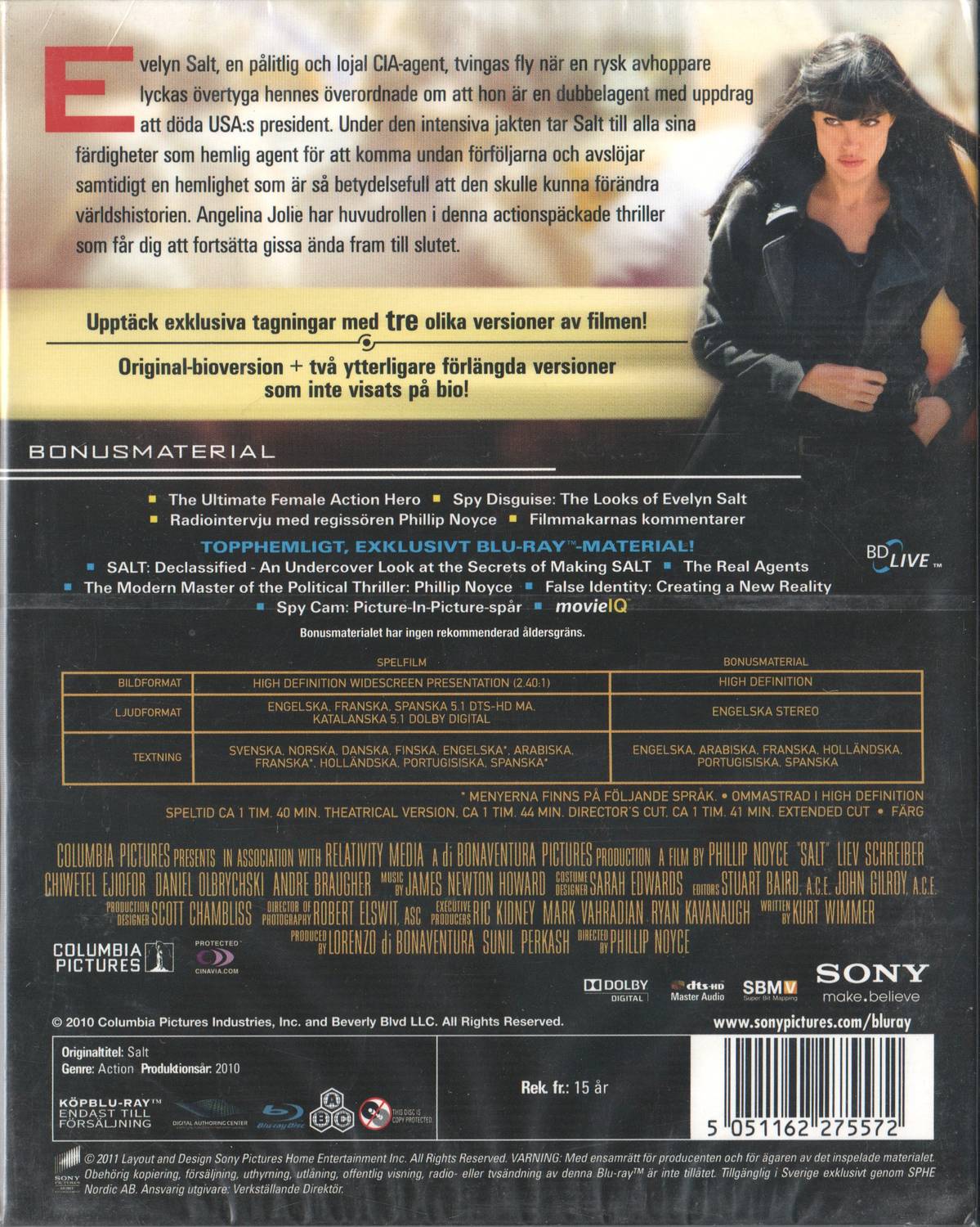 Salt (2010) Blu-ray, Deluxe Extended Edition