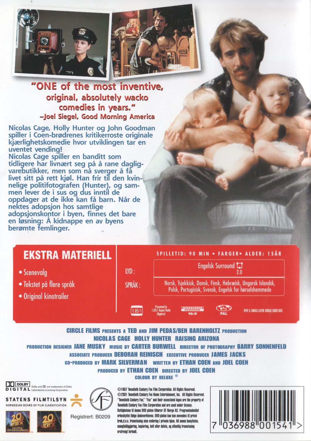 Raising Arizona (1987) DVD