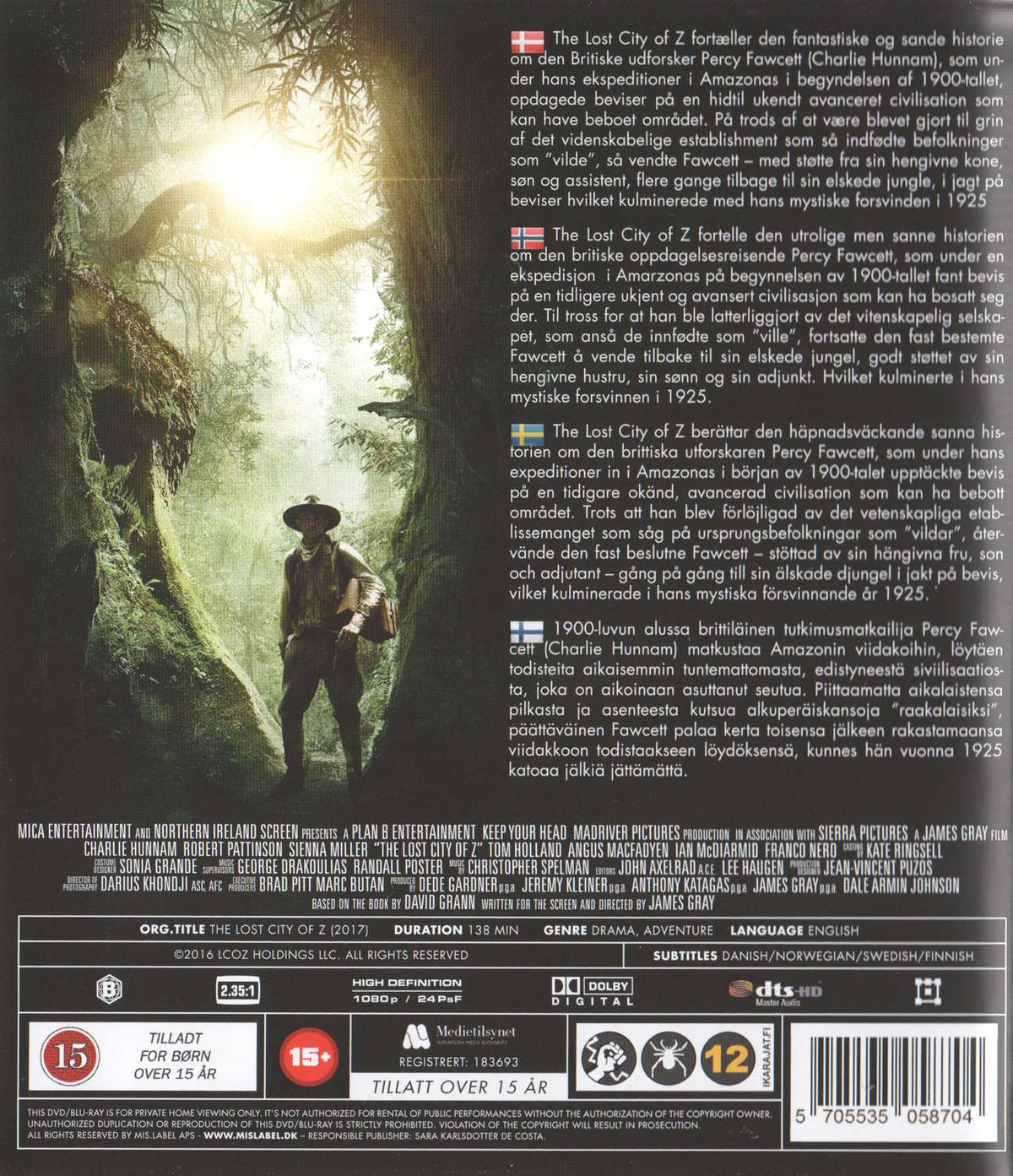 The Lost City of Z (2016) Blu-ray