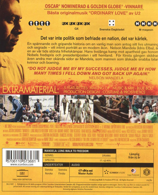 Mandela Long Walk to Freedom (2013) Blu-ray