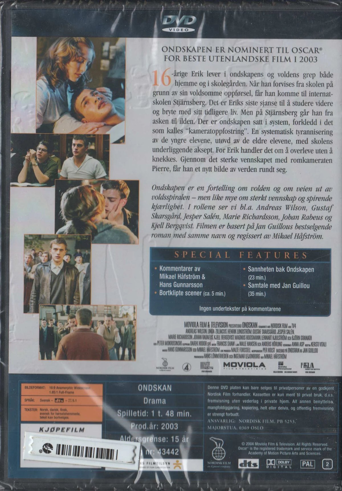 Ondskan (2003) DVD, Norwegian Edition