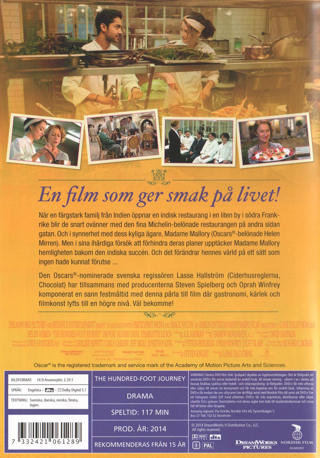The Hundred Foot Journey (2014) DVD