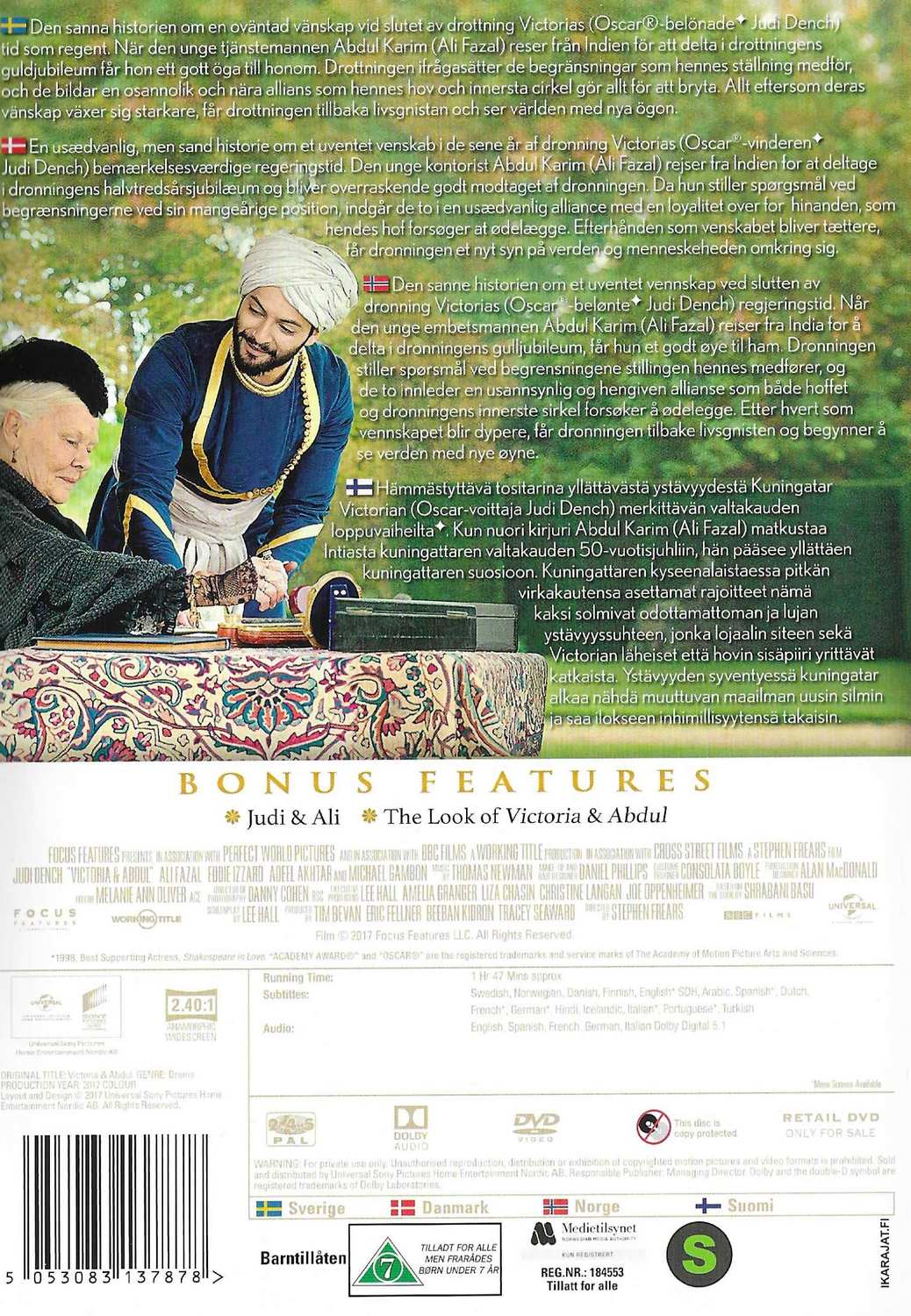 Victoria & Abdul (2017) DVD
