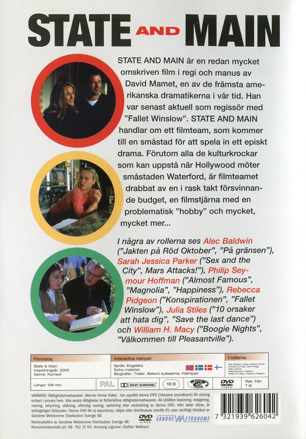 State and Main (2000) DVD