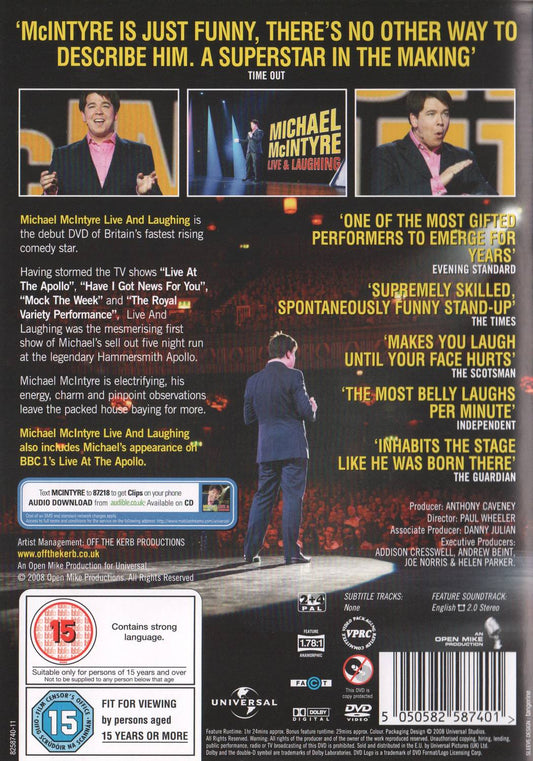 Michael McIntyre Live & Laughing (2008) DVD
