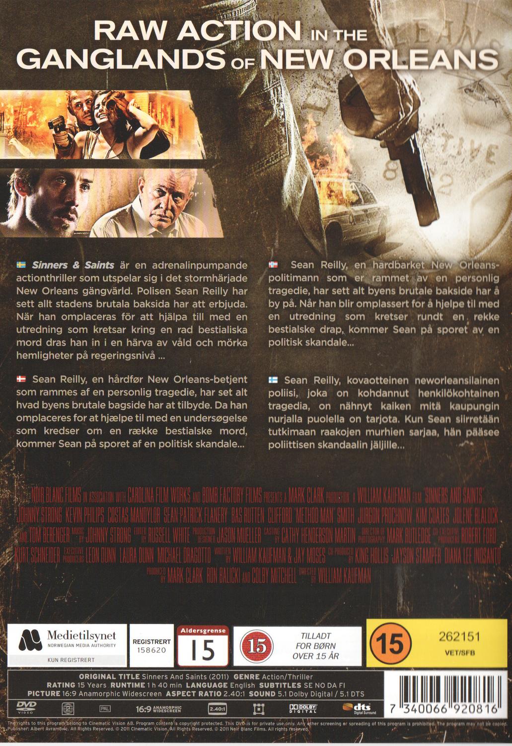 Sinners and Saints (2011) DVD