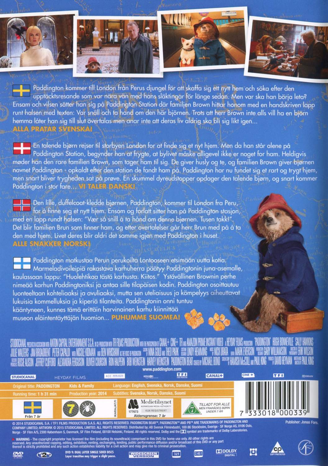 Paddington (2014) DVD